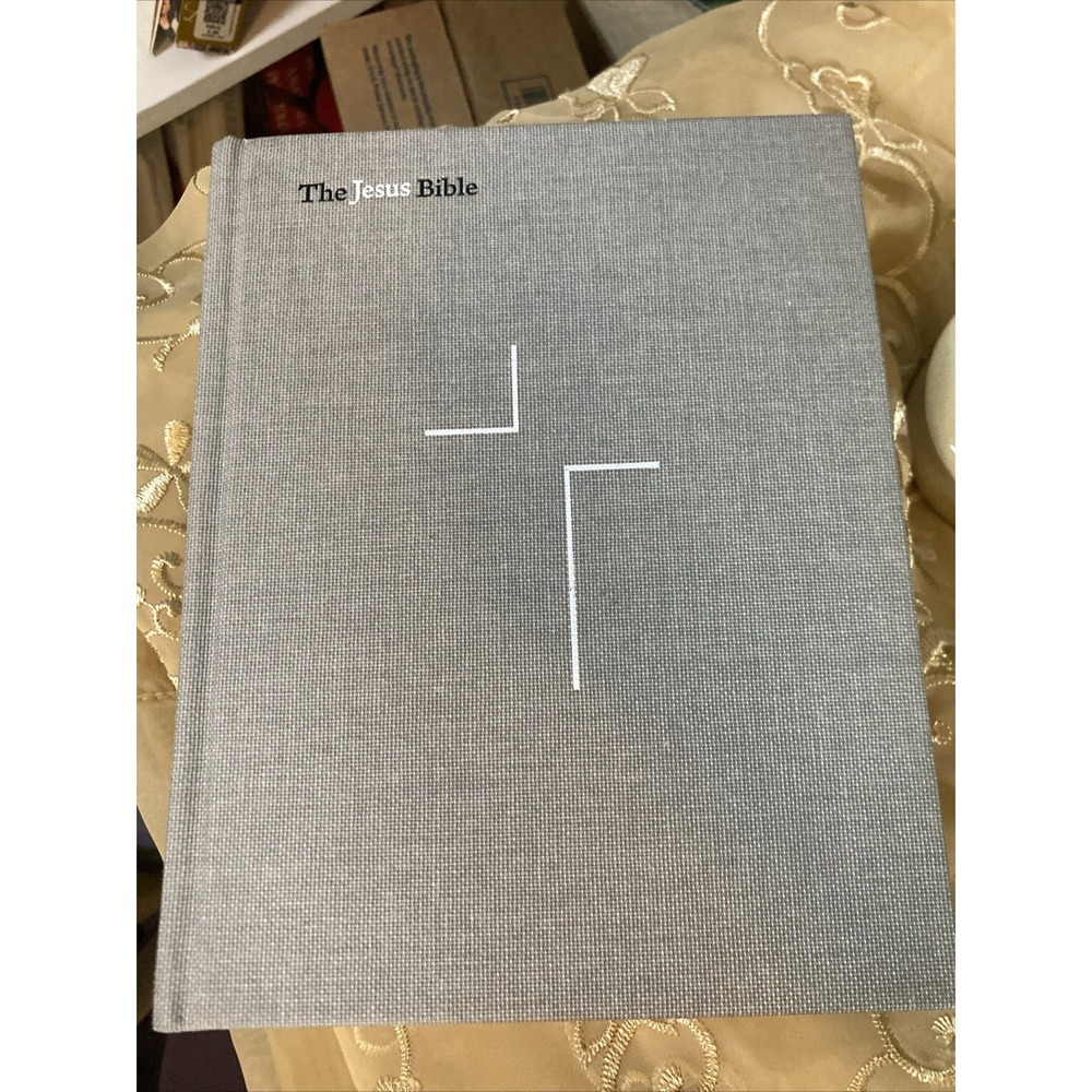 The Jesus Bible, NIV Edition, Cloth over Board, Gray Linen, Zondervan Bibles